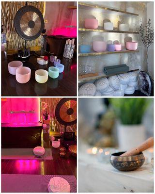 Downtown Los Altos wellness studio iChakras featuring sound healing and gentle chakra-focused sessions.