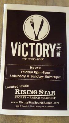 Just opened. Hours will change. Good stromboli (Victory version). Great wings!