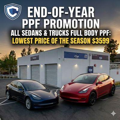 The biggest PPF sale of the season until December 25 get your new car protected today