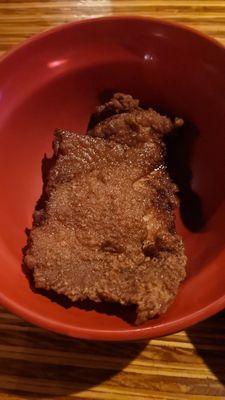 Slab of chicken thigh from the ramen.