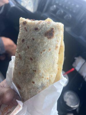 Bacon breakfast burrito