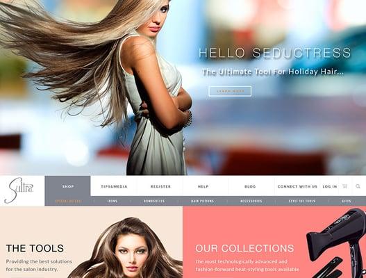 Stunning hair care solutions website design