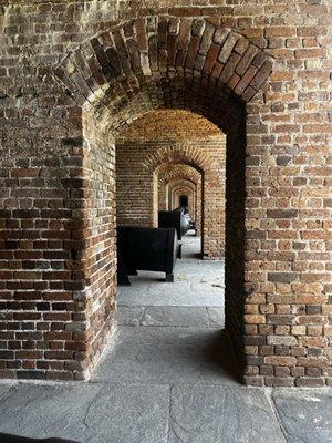 Cannons inside the fort