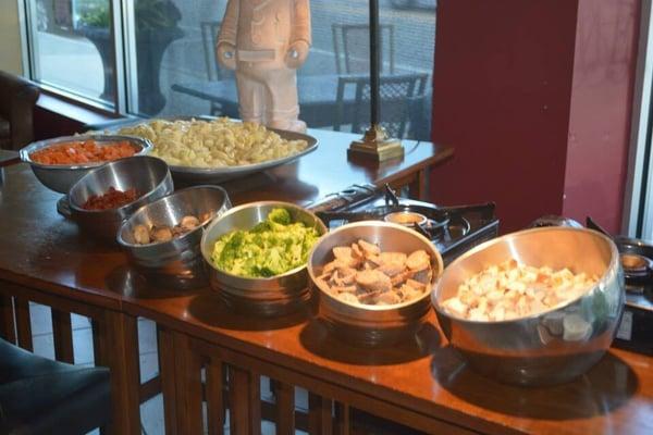 Our make your own pasta bar