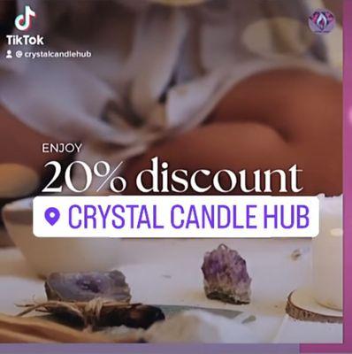 Enjoy 20% discount from Crystal Candle Hub.
#crystals #candles #discounts #deals #holidaysale #crystalcandlehub