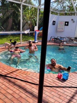 Pool that has way too many chemicals to break the pool pump according to South Tampa Pools INC via American Home Shield.