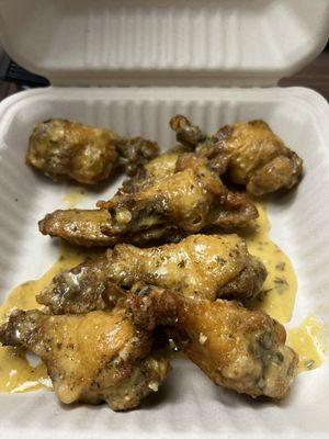 Double Fried Wings (garlic parm)
