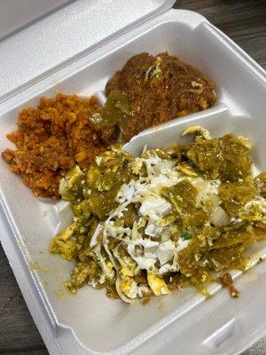 Perfect leftover Chilaquiles for tomorrow's work day!