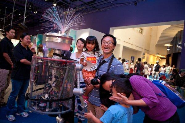 Meet Buster, our robot, who occasionally likes to stroll around the galleries.