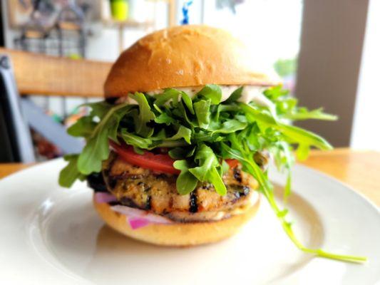 A twisted Cascadia chicken sandwich.