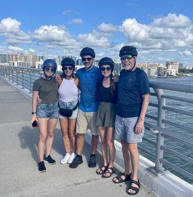 Having so much fun going over the bridge! The best view of the day!