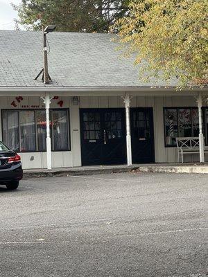 Right outside their establishment.