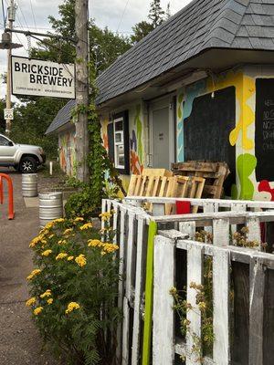 Side view with patio fence