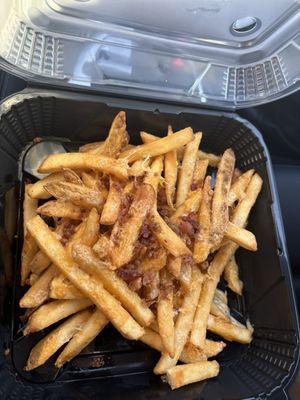 Aussie Cheese fries, I paid for extra cheese! If this is extra cheese I hate to imagine what the regular looks like!