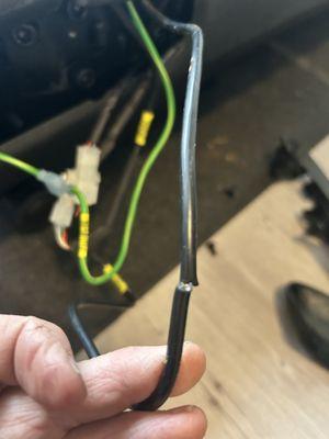 Severed wires