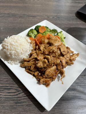 Garlic Chicken Lunch Special with rice