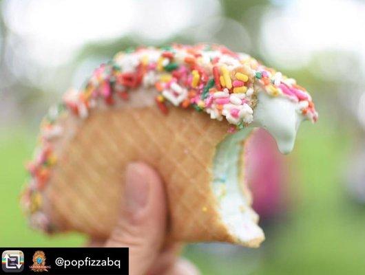 Birthday Cake Ice Cream Taco!