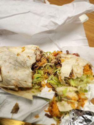 Blah steak burrito