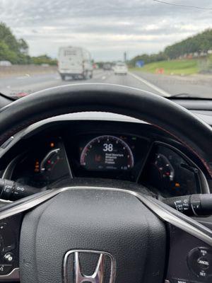 Notice the needle is absolutely not on Empty