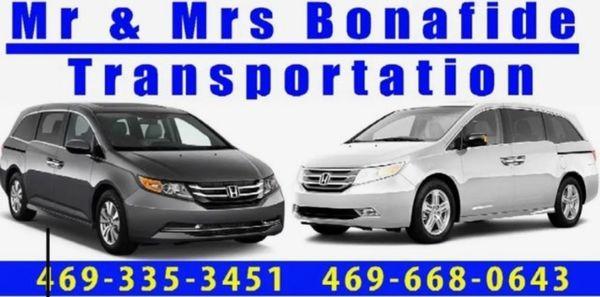 Mr & Mrs Bonafide Transportation