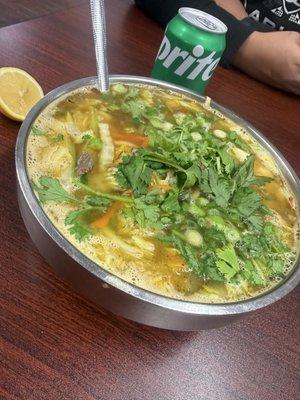 Chicken soap with noodles