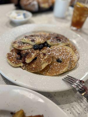 Silver dollar blueberry pancakes. Highly recommend!