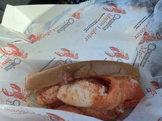 Connecticut (hot) lobster roll - seems like all claw meat!