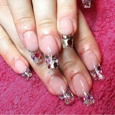 French reverse encapsulated glitter my all time fave set