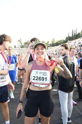 Athens Marathon finisher photo