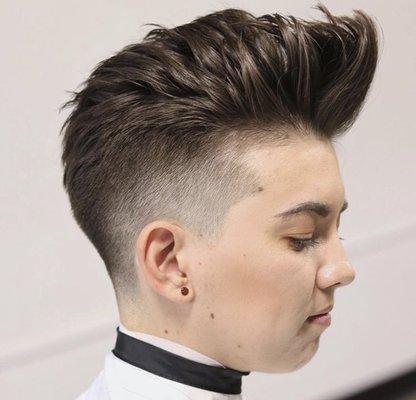 2 fade with shears on top