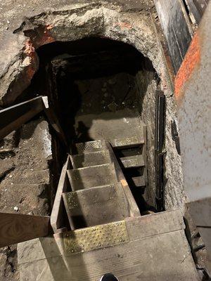 Underground tour stairs
