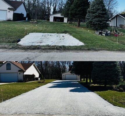 New driveway installed