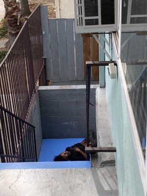 Guy passed out on our steps, Oct.