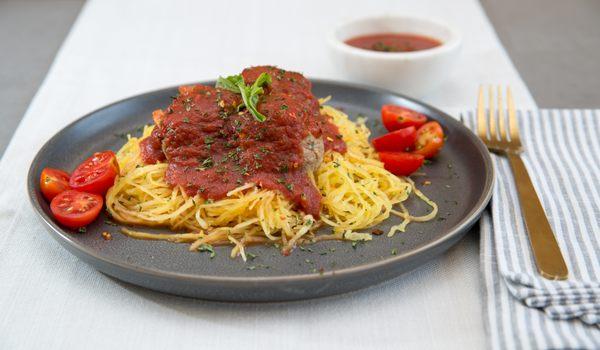 Spaghetti Squash & Meatball Marinara