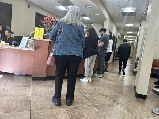 More patience, waiting to be checked in