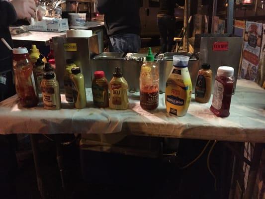 All the condiments you'll need