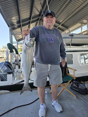 Mike's rare white king salmon.