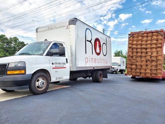 Pine straw installation service