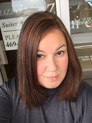 All over highlighting done by Ashleigh