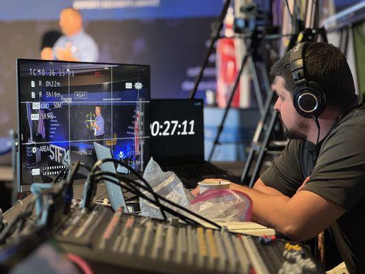 Capturing speakers at the 2024 Security Technology Forum near Washington DC.