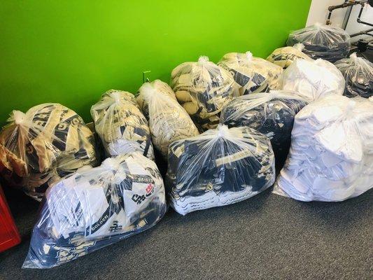 Wash & Fold Middle School Football Uniforms