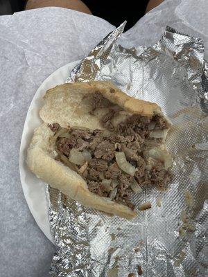 Cheese Steak Cheese and Onions Sub Large