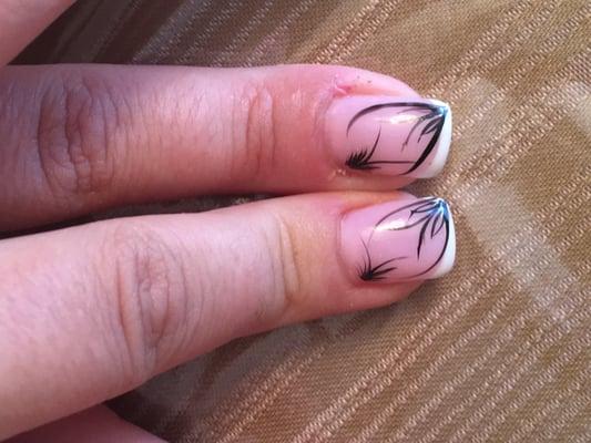 Can't match nails when doing designs ... not appropriate for engagement ring display.