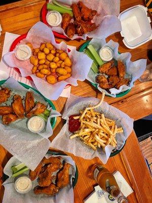 Wing night Wednesday & Thursday: Louisiana dry, Cajun dry, fiesta ranch dry, & inferno sauce. Plus fries & cheese curds.