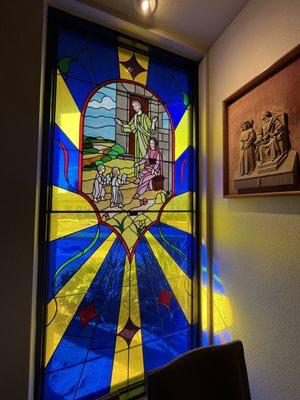 Stained glass close up