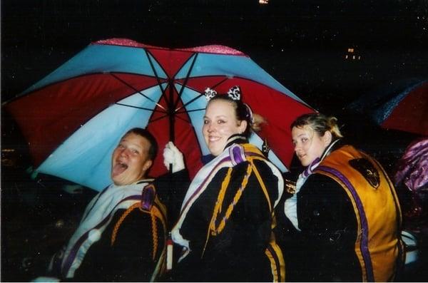 L 2 R: senior, senior, junior. Senior Night, October 2002.