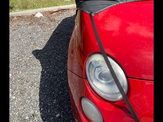 Hood reinstalled wrong