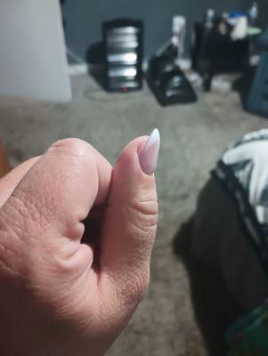 Over filed the fuck out of my thumb