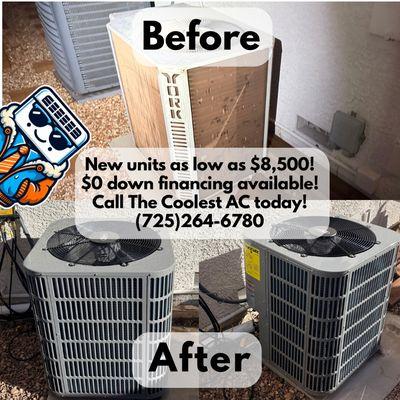 Another new unit install! End of year sale!! All new units come with a $500 gift card!! $0 down financing available, call us today!!!