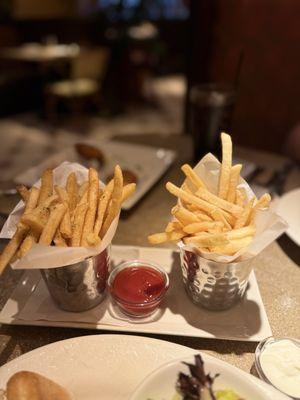 Parmesan Truffle Fries and regular French Fries**